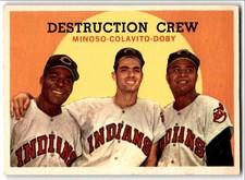 1959 Topps Minoso Colavito Doby Destruction Crew #166