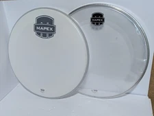 Mapex Bass Drum Heads- Remo - Set of 2 - 18" - NEW - Resonant and Batter Head