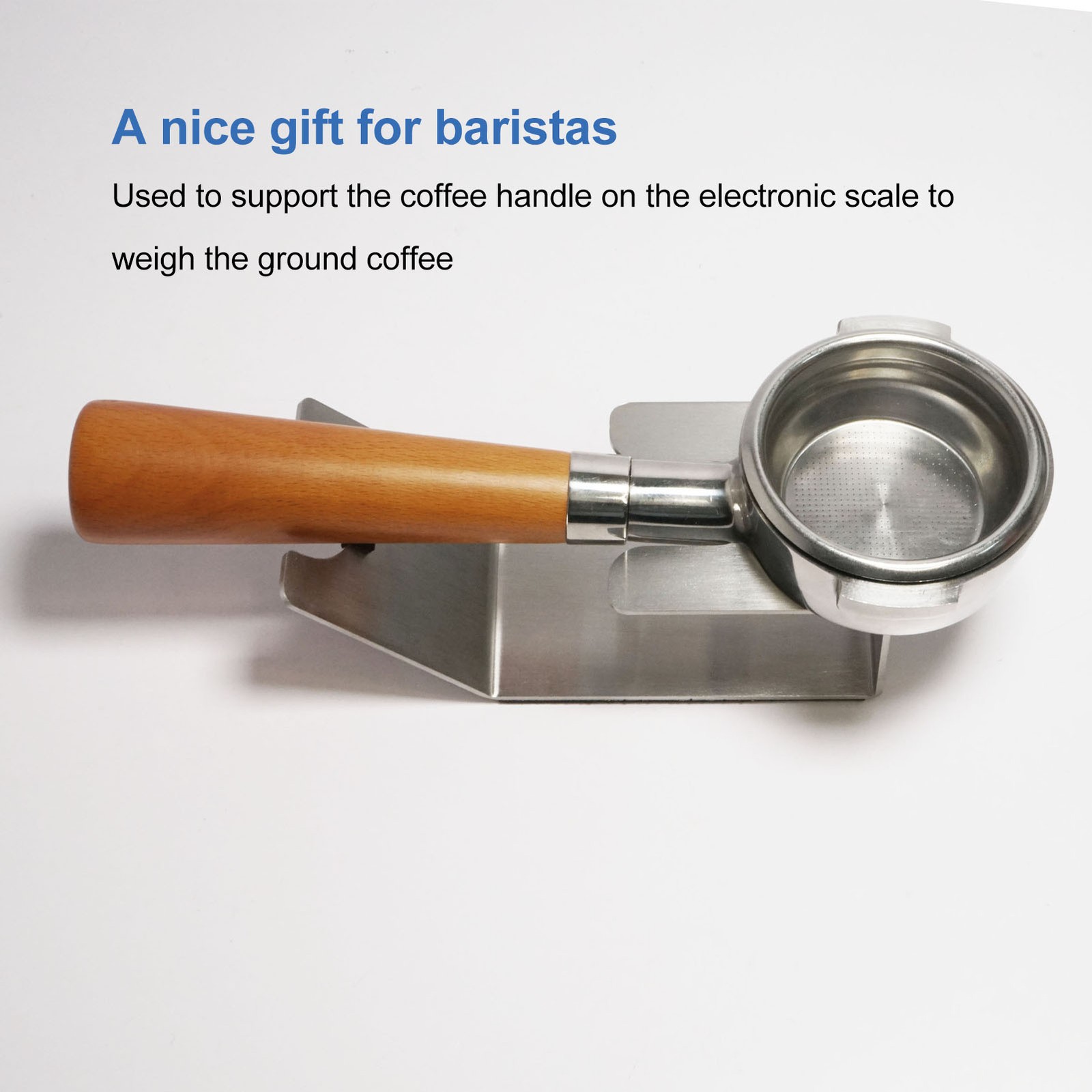 Stainless Steel Coffee Portafilter Stand Bottomless Single Double Spout Coffee