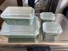 Vintage Pyrex Turquoise Robins Egg Refrigerator Set with Lids