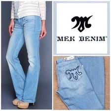 Mek by Miss Me Light Wash Low Rise Leland Stretch Denim Boot Cut Jeans 28 X 34