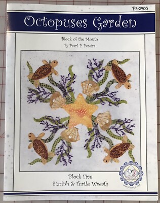 Octopuses Garden, Block 5  Starfish & Turtle Wreath  Quilt Pattern