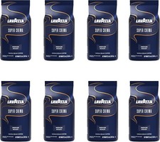 Lavazza Super Crema Espresso Coffee Beans, Medium Roast, 1 kg - Pack of 8 16.37 per kilo
