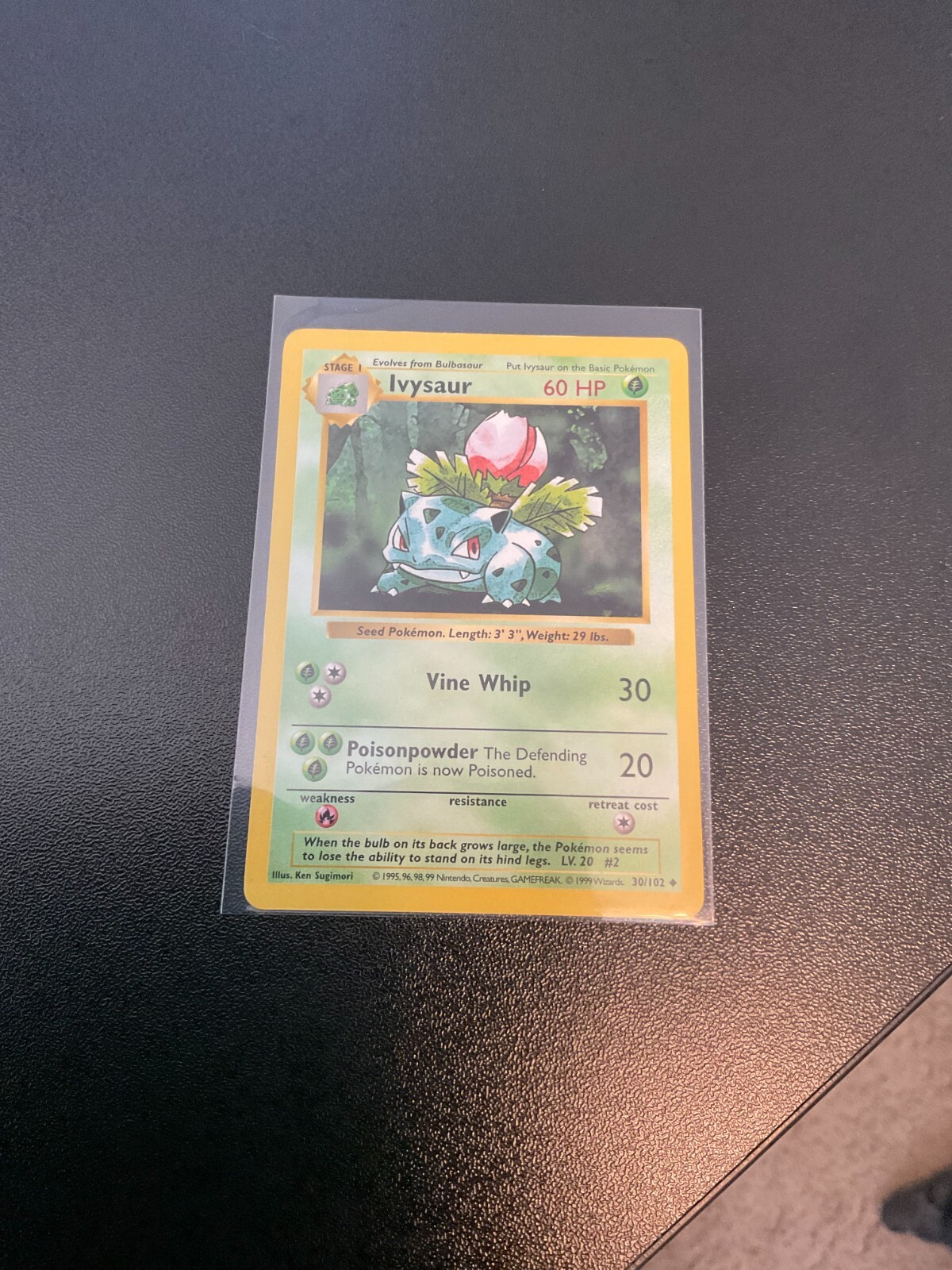 Pokémon TCG Ivysaur Base Set 30/102 Regular Shadowless Uncommon