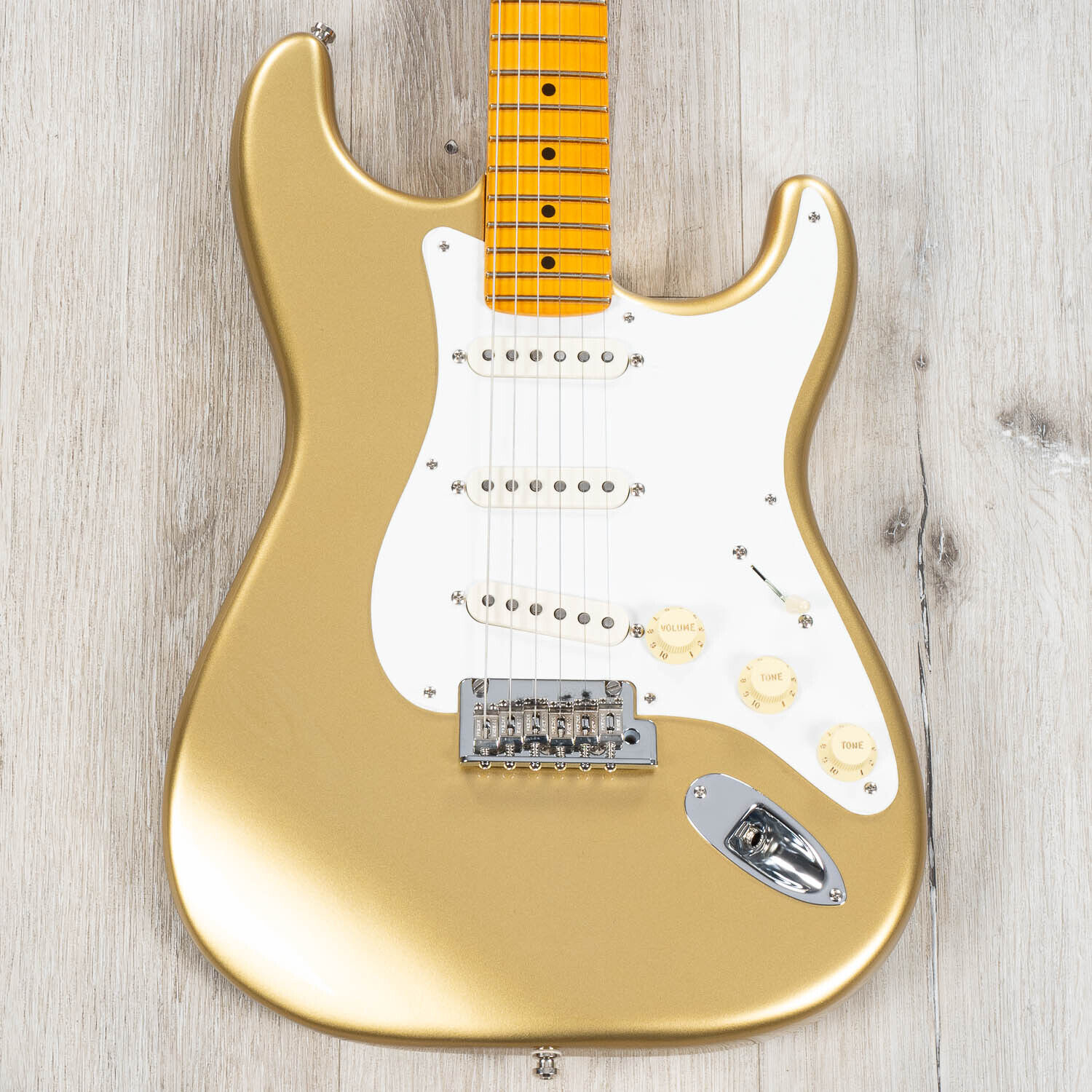 Fender Lincoln Brewster Stratocaster Guitar, Maple Fretboard, Aztec Gold