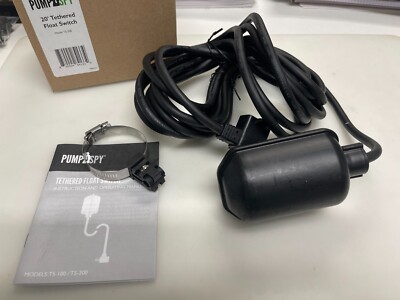 PumpSpy Sump Pump Tethered Universal Float Switch Replacement TS-200 20 feet wir