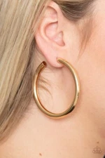 Paparazzi Curve Ball Gold Hoop Earrings