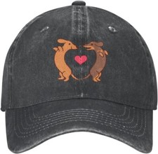 Cute Cartoon Dachshunds Dog Distressed Personalized printed unisex baseball cap