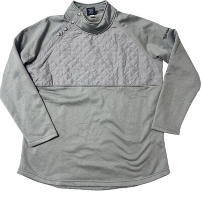 Subaru Jacket Women's 2XL Gray Pullover Quilted Neutral Button Detail Classic