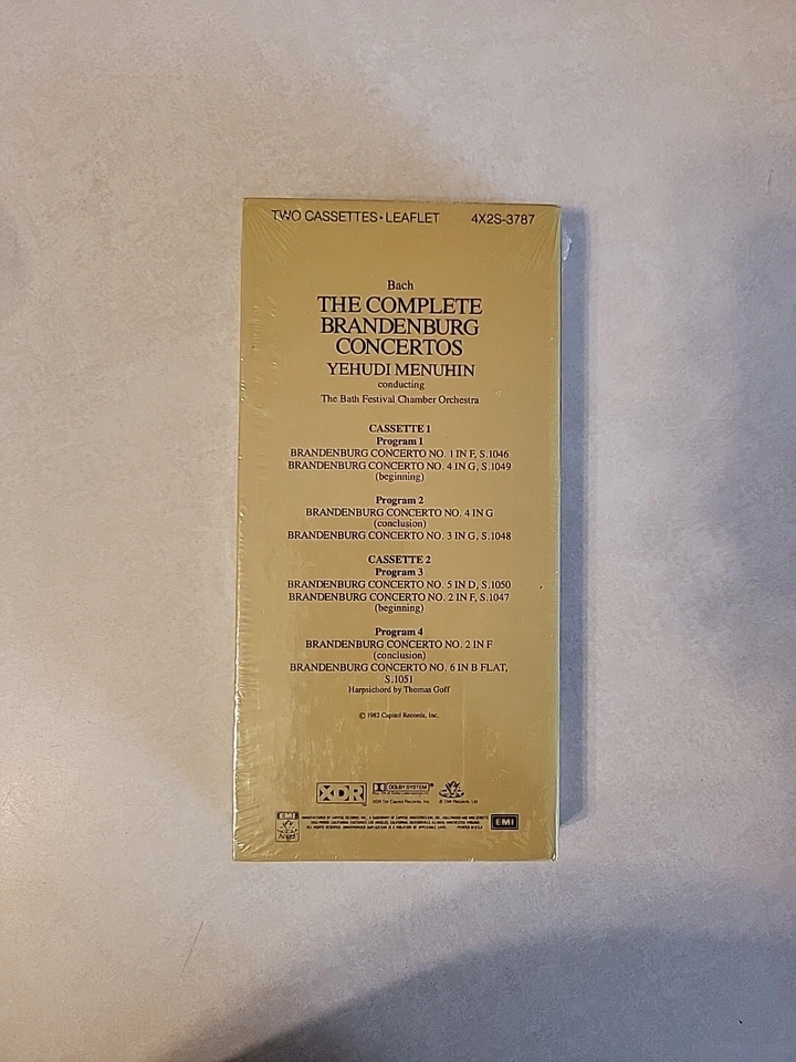 Bach The Complete Brandenburg Concertos  The Bath Festival Chamber Orch 2 Tapes - Image 2 of 2