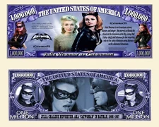 OUR JULIE NEWMAR AS CATWOMAN DOLLAR BILL (2 Bills)