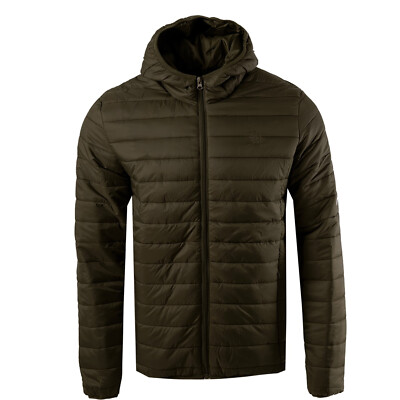 SOUL STAR MENS QUILTED JACKET HOODED PADDED BOMBER WARM BUBBLE PUFFER PUFFA COAT
