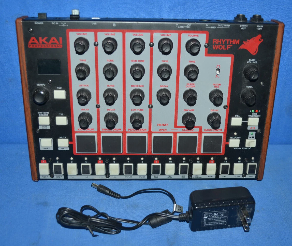 Akai Rhythm Wolf Analog Drum Machine and Bass Synthesizer