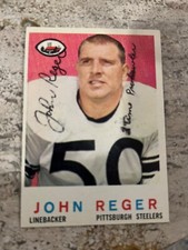 John Reger signed 1959 Topps Steelers auto card