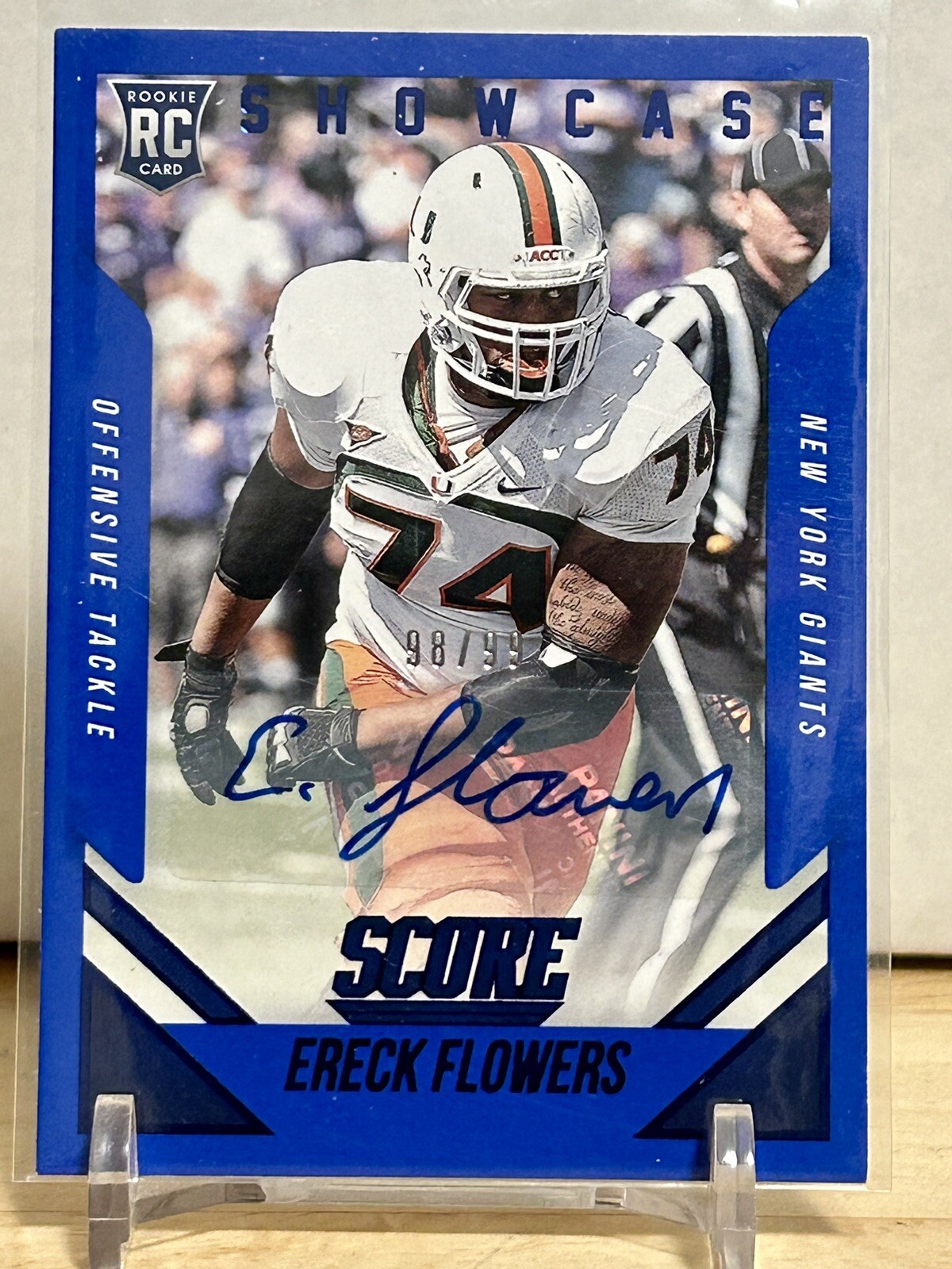 Ereck Flowers Panini Score #365 Autograph