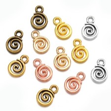 100pcs 8 11mm Alloy Charm Spiral grain screw Hollow out Pendant EF3970