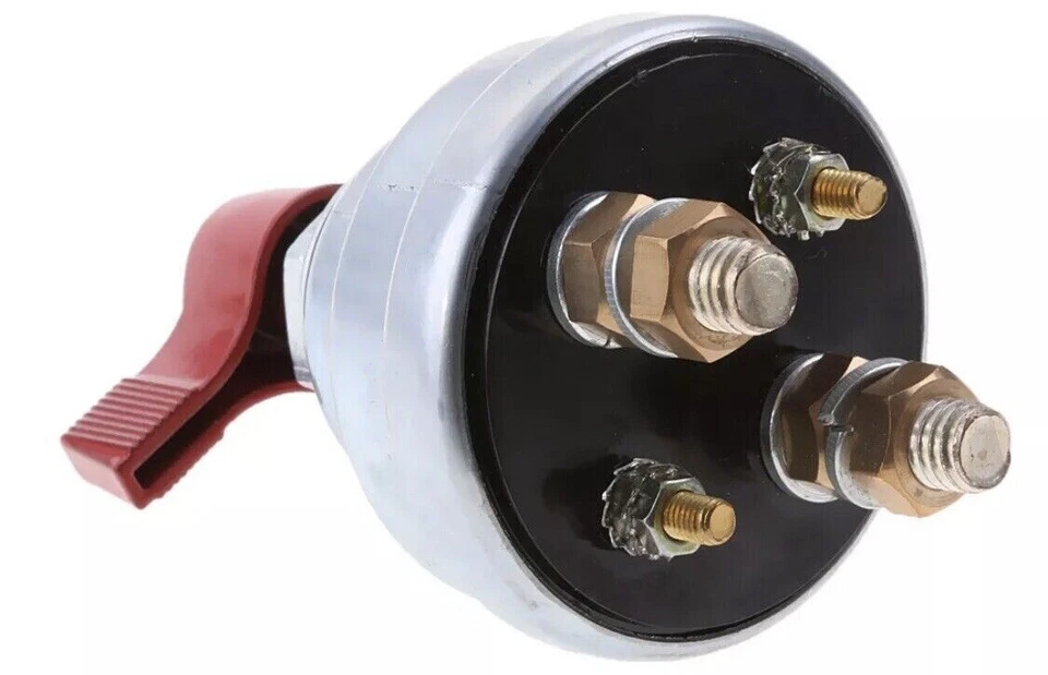 Interruptor de apagado de encendido/apagado de desconexión de batería maestra 2 postes coche de carreras de arrastre NHRA Foto 3 de 3