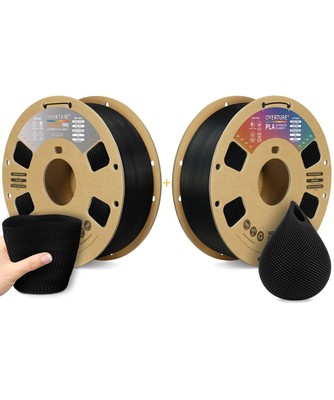 OVERTURE 3D Printer Filament 2kg, High Speed TPU Filament and PLA Filament Fi...