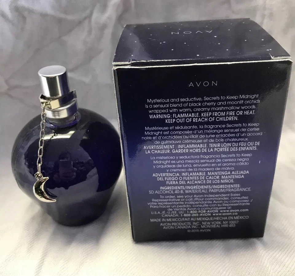 Spray Avon Secrets To Keep Midnight para mujer 1,7 oz nuevo tamaño completo ~ descontinuado Foto 2 de 2