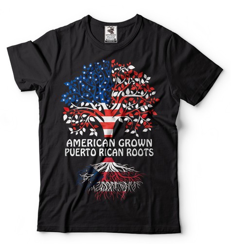 Puerto Rico T-Shirt American Grown Puerto Rican Proud Puerto Rican T-Shirt - Bild 1 von 5