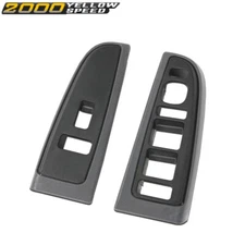 Front Dark Gray Window Switch Trim Bezel Set Fit For 2003-2007 Silverado Sierra