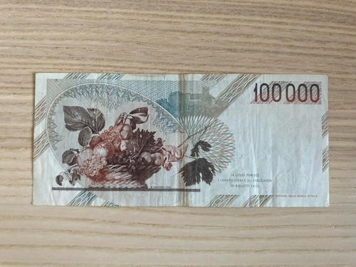 Hunderttausend Lire 100000 I Typ Caravaggio 1983 Ciampi Stevani UB 586406 E - Bild 2 von 2