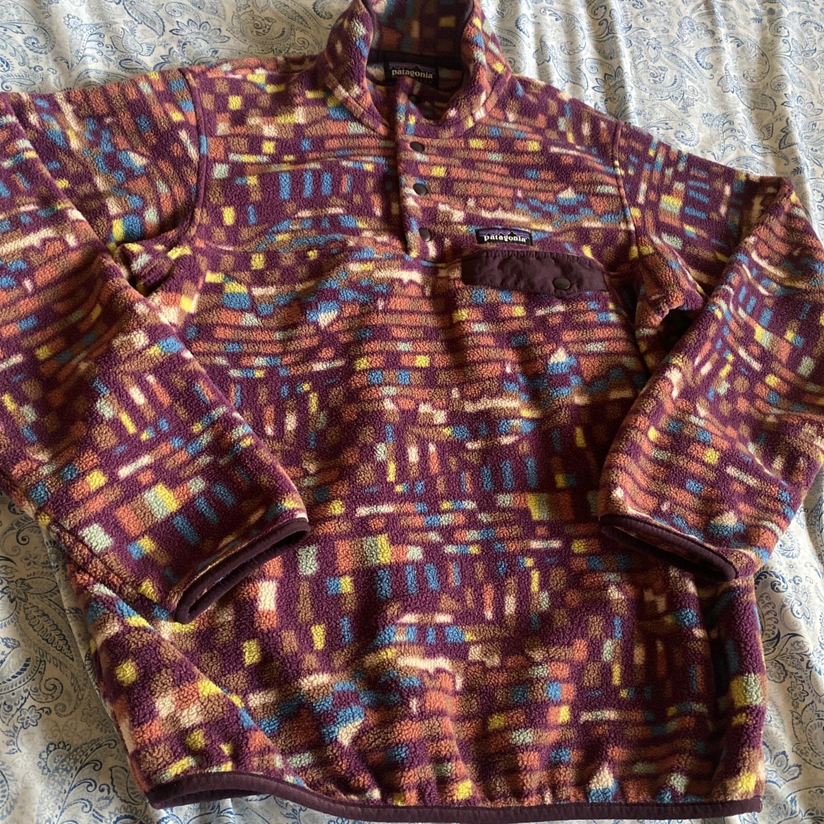 Patagonia Jacket Womens Small Fitz Roy Patchwork Night Plum Snap T
