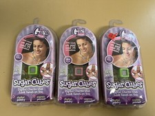 Lot of 3 Girl Tech Sugar Cubes Mattel Digital Jewelry Charms, P5717 Pink  Green
