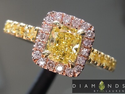 50ct Yellow SI1 Cushion Cut Diamond Ring R6891 Diamonds By Lauren