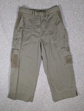 Ralph Lauren Womens 6 Green Crop Cargo Baggy Pants Khaki Gorpcore Grunge Y2K 90s