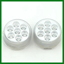 Double Fury 2" Round 7 LED Red & White Clearance Marker Light -Set of 2
