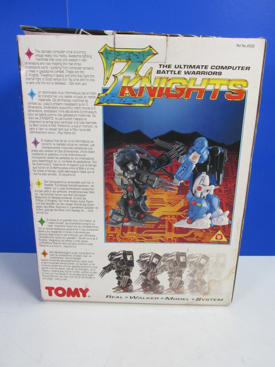 vintage complete TOMY Z KNIGHTS HACKER BATTLE ROBOT WARRIORS 1990s
