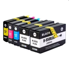 LXTek Ink Cartidge for HP 950XL 951XL, Assorted Colors, Pack of 5