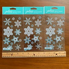 Jolee's Boutique Glittery Jeweled Snowflakes Embellishments Stickers - 3 Packs