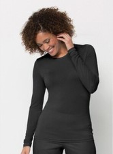 AUW - Ladies Long Sleeve Underscrub Tee, Black