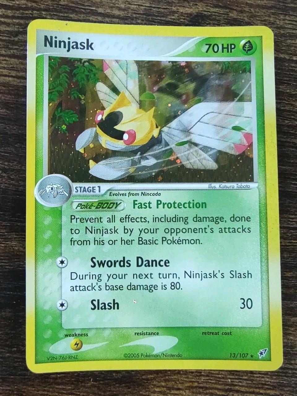 Pokemon Ninjask 13/107 Holo Rare EX Deoxys LP