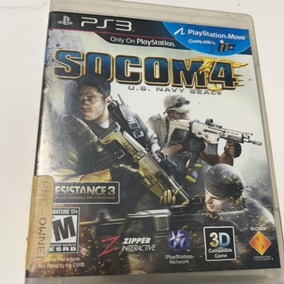 SOCOM 4 U.S. Navy SEALs PS3 Game Case & Disc Sony M NTSC-U/C 2011 Move