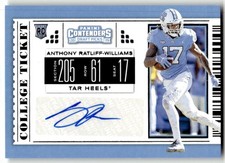 2019 Panini Contenders Draft Picks Collegiate Anthony Ratliff-Williams #159 Auto