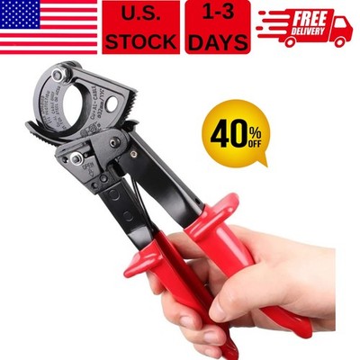 Ratchet Cable Cutter, Heavy Duty Wire Cutter for Aluminum Copper Cable up to 240