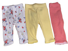 JC WOW NWT BABY GAP 0-3M Tiny Rib Ribbed 3 Pair Pants Set