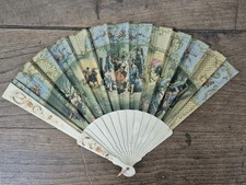 Éventail Ancien Souvenir Touristique Vintage