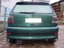 FOX Endschalldämpfer 2x76 eingerollt gerade mit Absorber für VW Polo 6N Bj 94-99