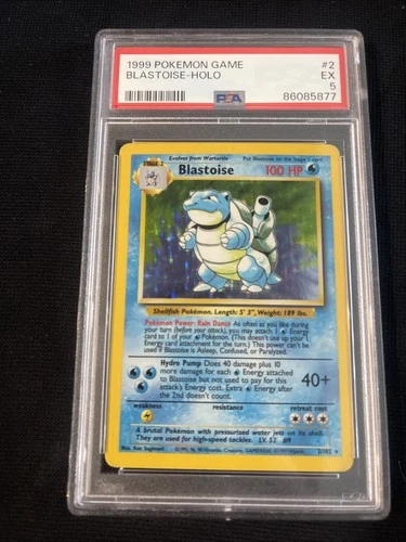 1999 POKEMON GAME #2 BLASTOISE-HOLO PSA 5