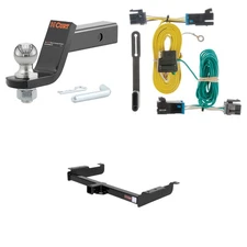 CURT Tow Cargo Package Trailer Hitch, Wiring Harness, 45056 2in Ball Mount 13040