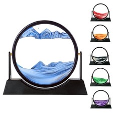 Moving Sand Art Picture Liquid Motion, 3D Quicksand D cor, Deep Sea Sandscape...