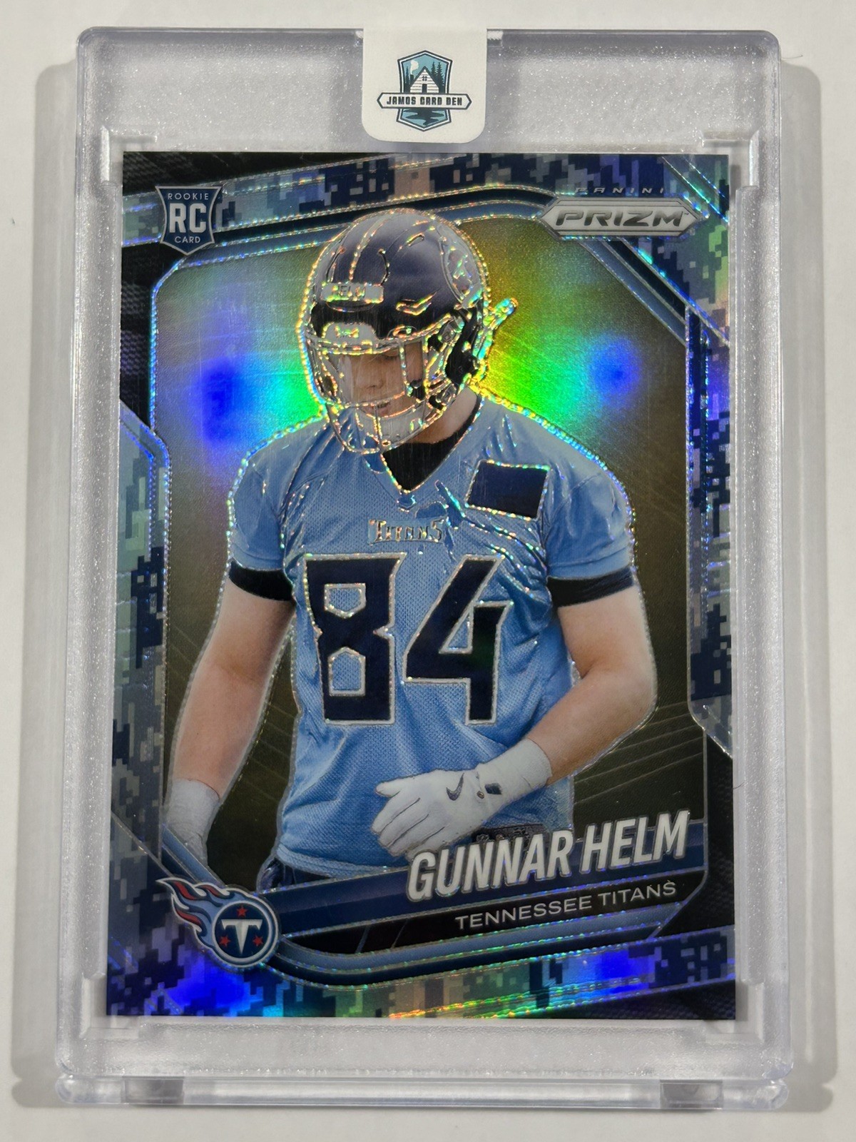 2025 Panini Prizm Gunnar Helm Blue Camo Prizm /25 RC #359