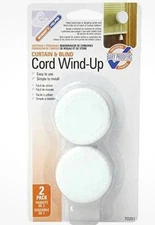 2 Pack Mommy's Helper Curtain and Accordion Blind Cord Wind Up White Baby Proof