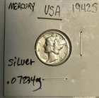 1942-S Mercury Dime 10c AU/BU