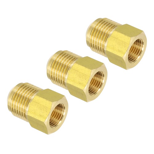 3Pack 3/8" Female Flare x 5/8" Male Flare Connectors Brass Adapter Reducing