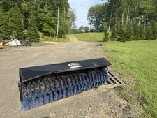 84" HYDRAULIC ANGLE BROOM SKID STEER UNIVERSAL QUICK ATTACH - FREE SHIPPING